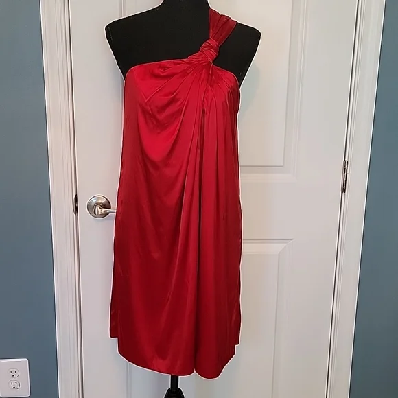 Banana Republic | Dresses | Banana Republic Red Satin Dress | Poshmark
